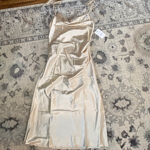 Champagne satin dress